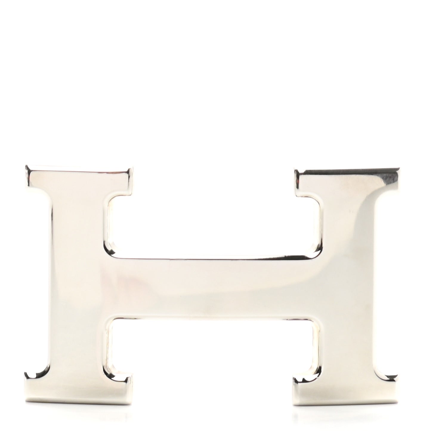 Polished Palladium 32mm H Belt Buckle Silver