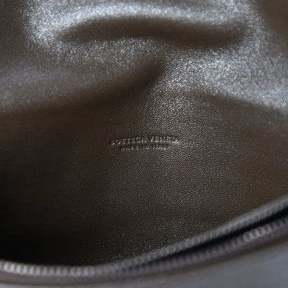Bottega Veneta Metallic Nappa Intrecciato Flap Wristlet Light Grey 7 of 9
