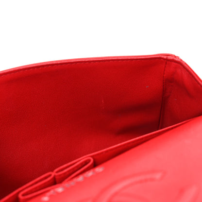 Chanel Patent Calfskin Quilted Bi-Color Medium Double Flap Black Red 11 of 11