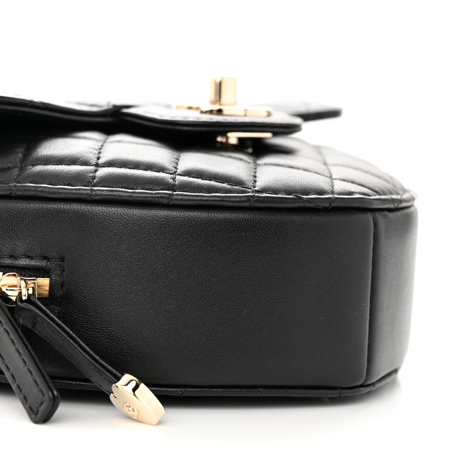 Lambskin Quilted CC In Love Heart Bag Black