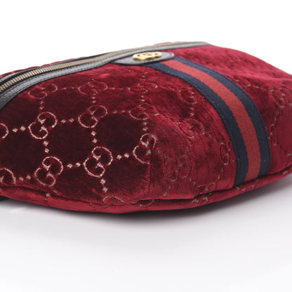Gucci GG Monogram Velvet Belt Bag Red Cipria 7 of 8