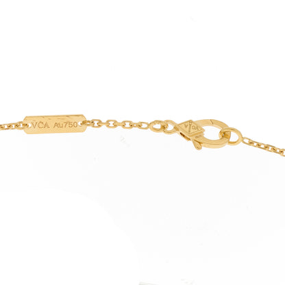 Van Cleef & Arpels 18K Yellow Gold Black Onyx Vintage Alhambra Pendant Necklace 5 of 6