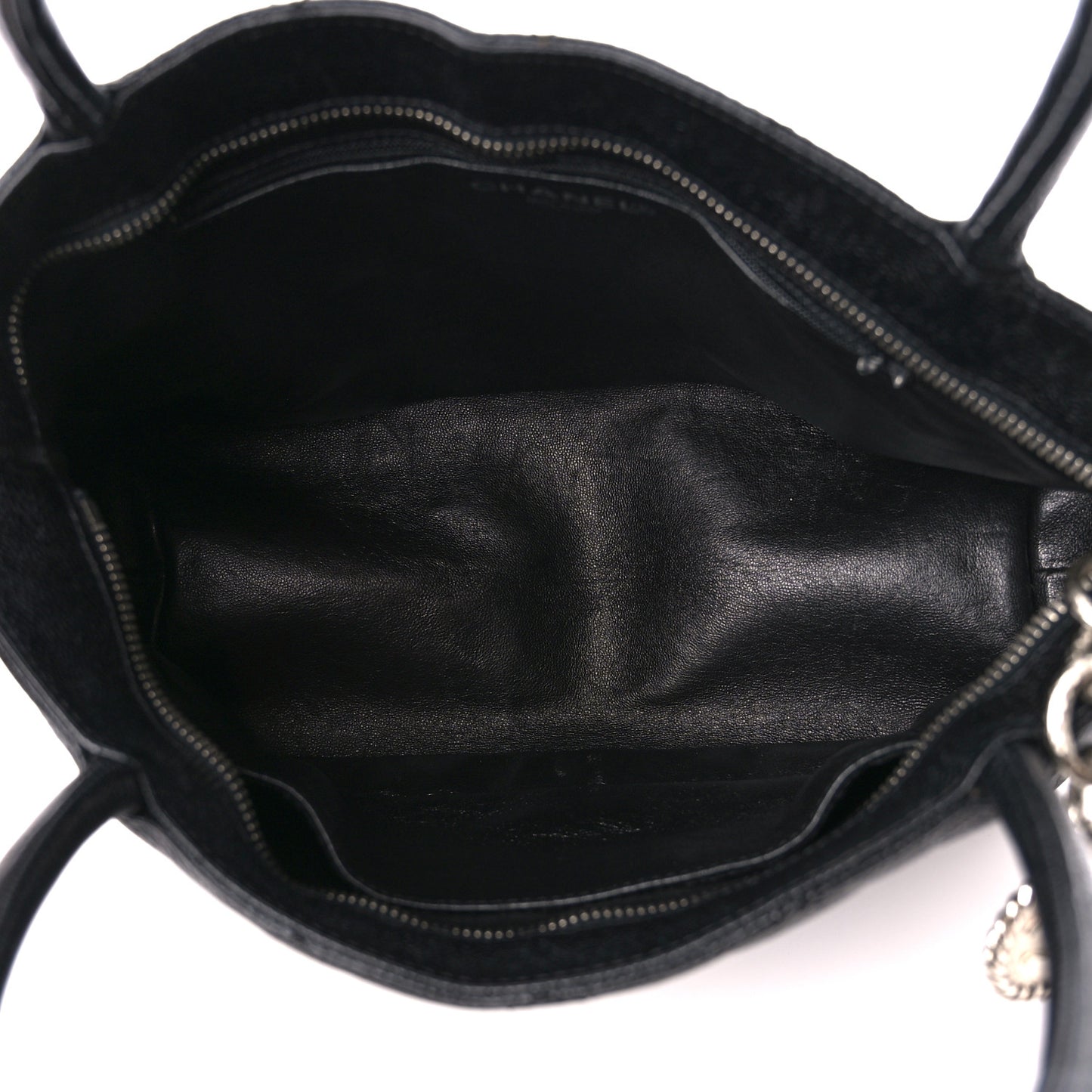 Caviar Quilted Medallion Tote Black