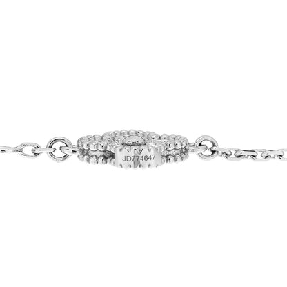 Van Cleef & Arpels 18K White Gold Diamond 6 Motifs Sweet Alhambra Bracelet 3 of 5