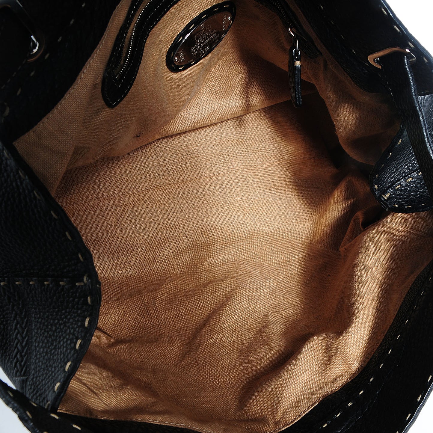 Calfskin Romano Selleria Villa Borghese Tote Black