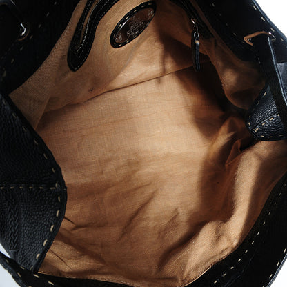 Fendi Calfskin Romano Selleria Villa Borghese Tote Black 5 of 11