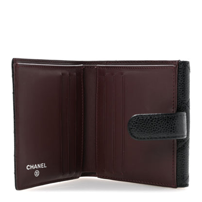 Chanel Caviar Quilted Compact French Flap Wallet Black 5 of 12