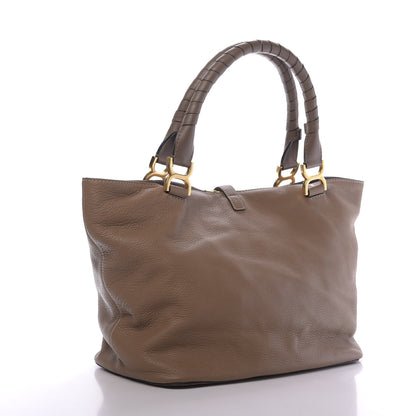 Chloe Calfskin Large New Marcie Tote Nut 3 of 13