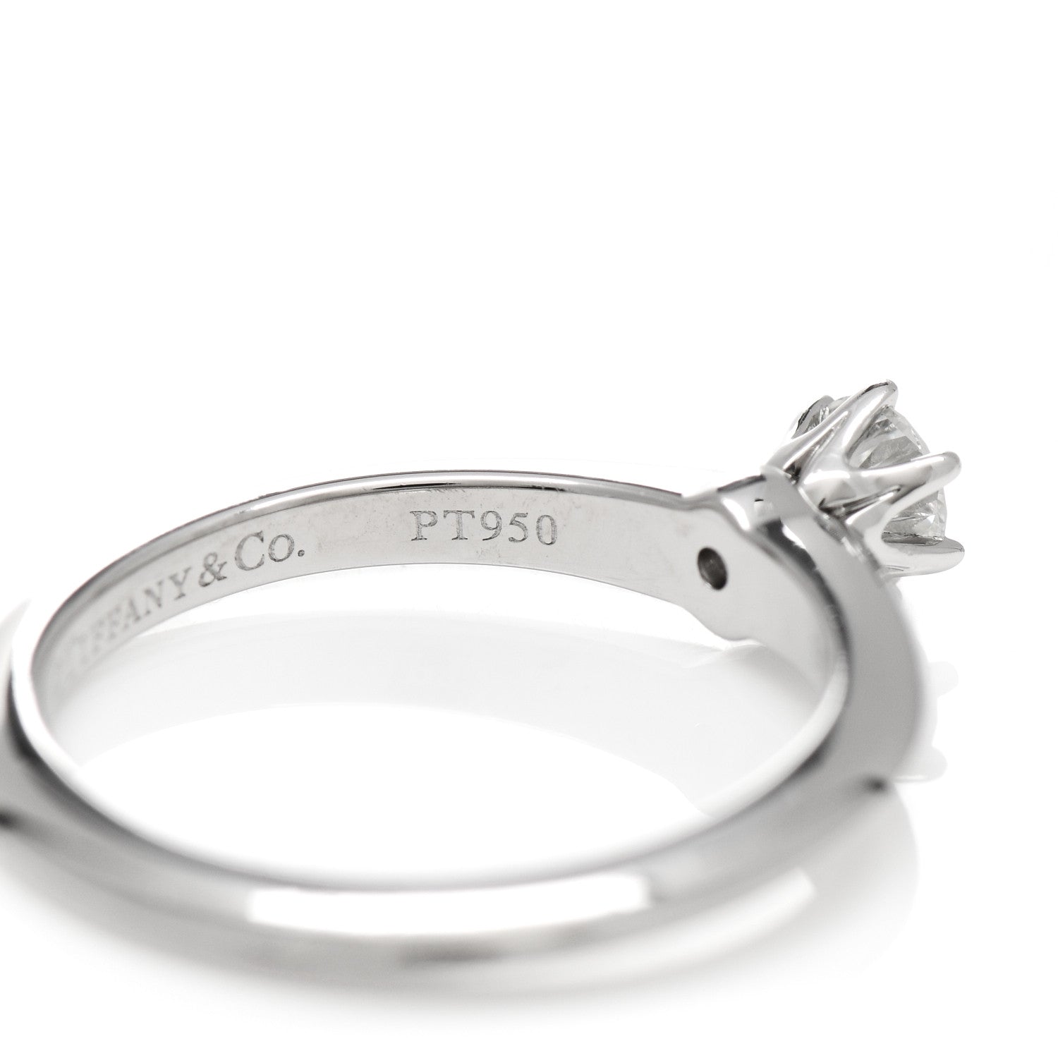 Tiffany Platinum Diamond .20ct Solitaire Engagement Ring 49 5 7 of 8