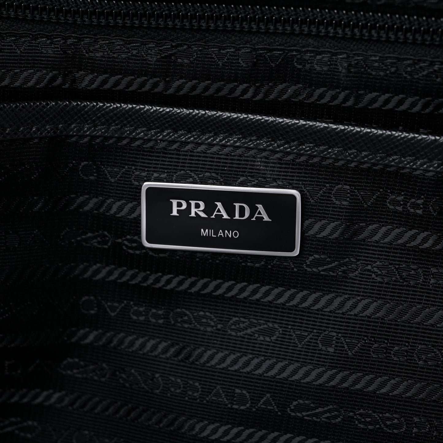 Tessuto Nylon Saffiano Medium Backpack Black