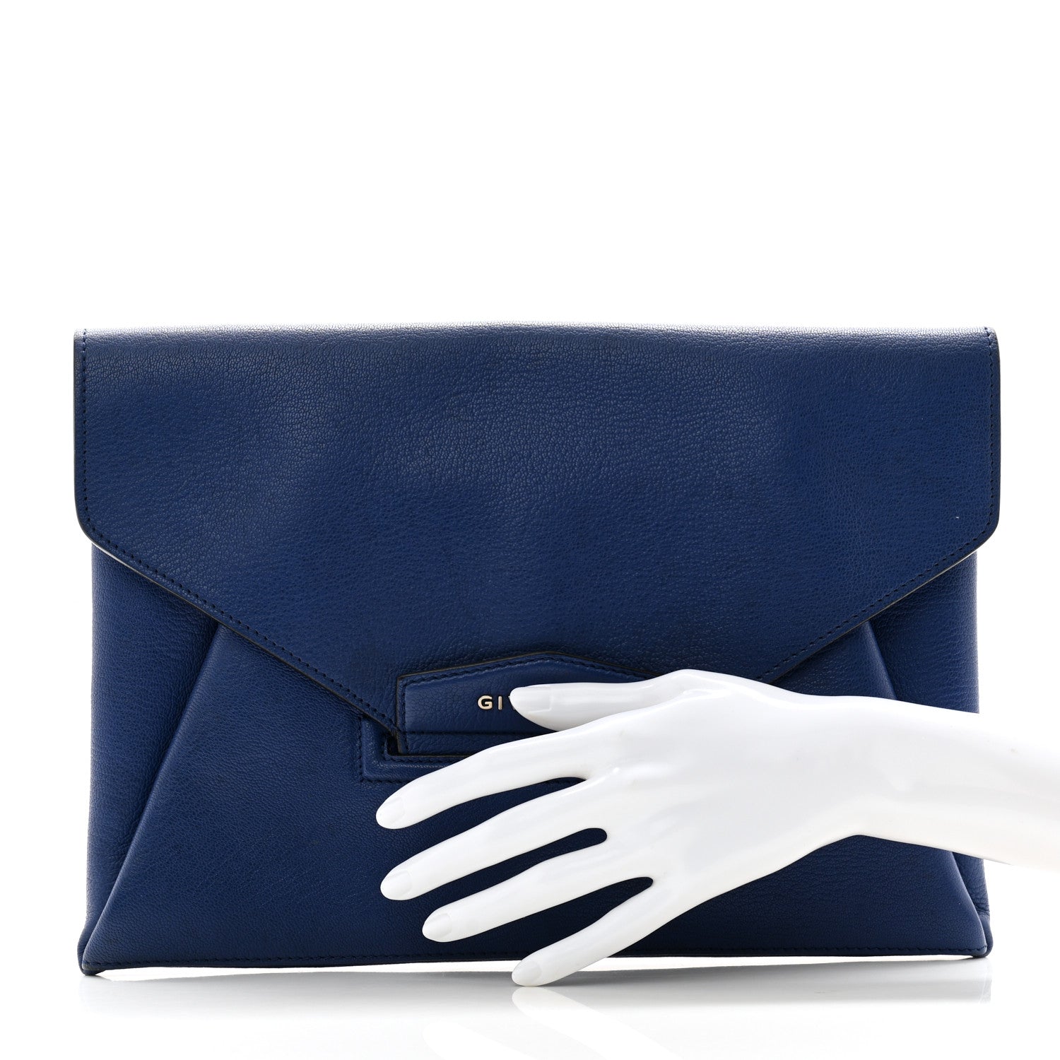 Givenchy Sugar Goatskin Medium Antigona Envelope Clutch Blue 2 of 17