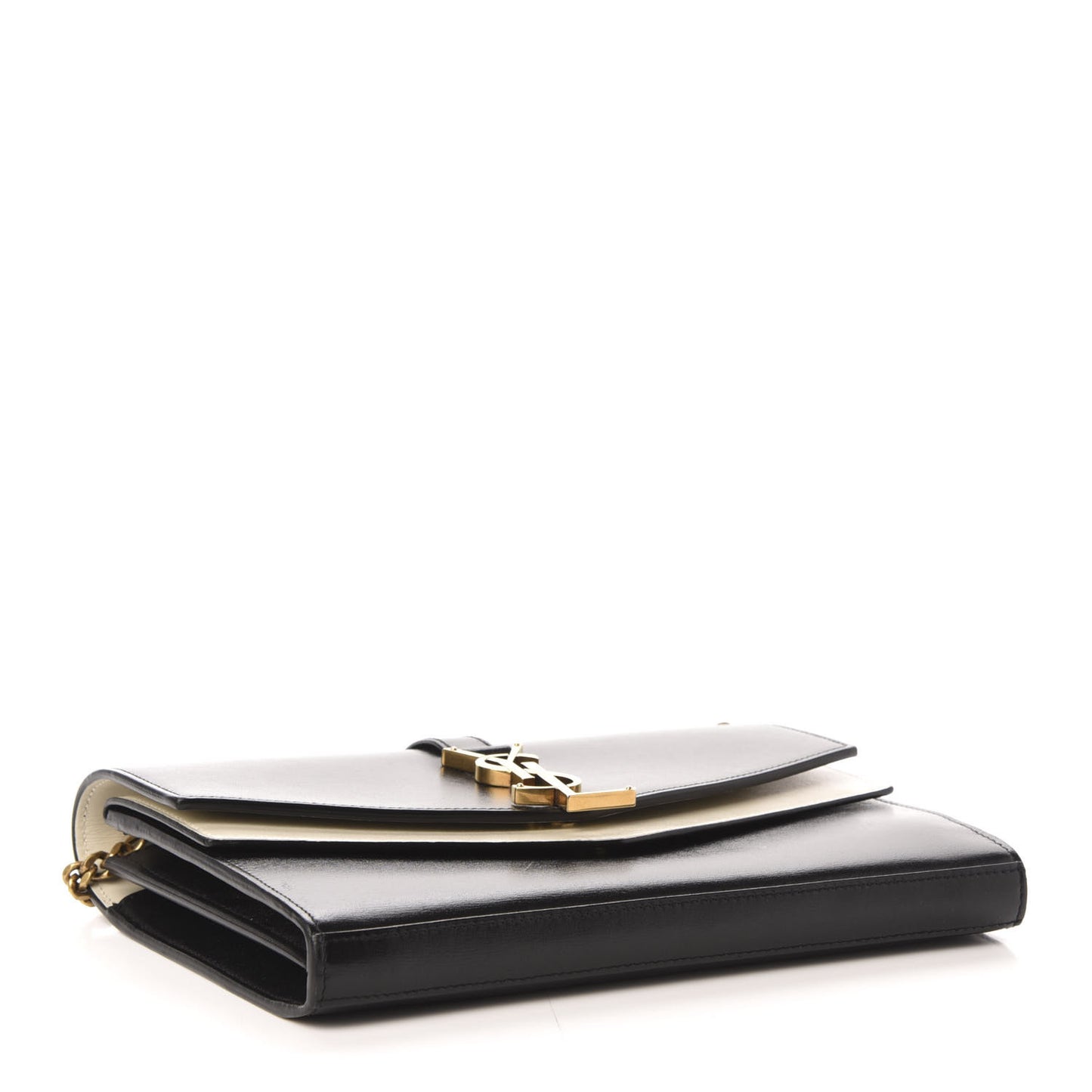 Smooth Calfskin Monogram Sulpice Chain Wallet Black White