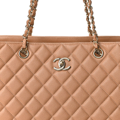 Chanel Caviar Quilted Large Classic Shopping Tote Dark Beige 8 of 10