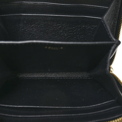 Celine Calfskin Quilted C Charm Wallet Black 5 of 9