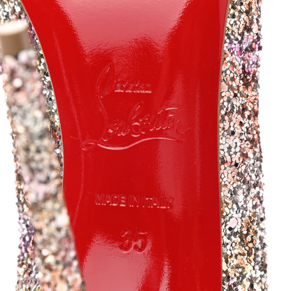 Christian Louboutin Glitter So Kate 120 Pumps 35 Rosette Gold 6 of 8