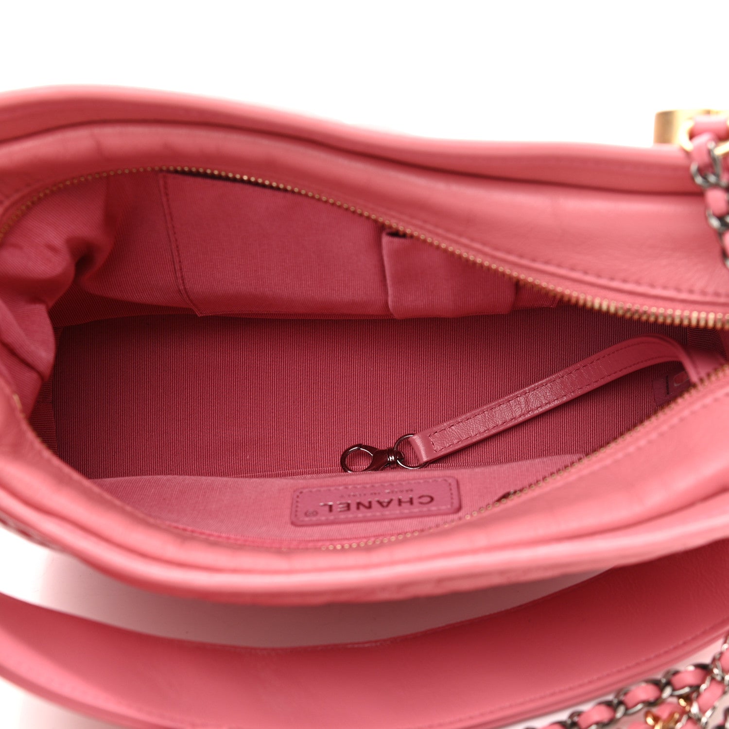 Chanel Aged Calfskin Quilted Medium Gabrielle Logo Hobo Rose 5 of 10