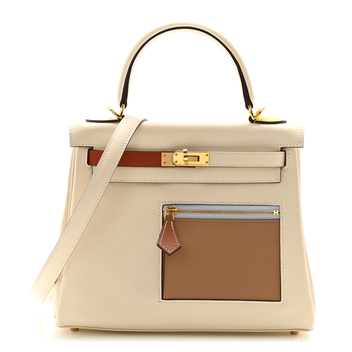 Hermes Swift Colormatic Kelly Retourne 25 Nata Chai Cuivre Lime Mauve Sylvestre Bleu Brume 1 of 11