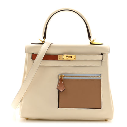 Hermes Swift Colormatic Kelly Retourne 25 Nata Chai Cuivre Lime Mauve Sylvestre Bleu Brume 1 of 11