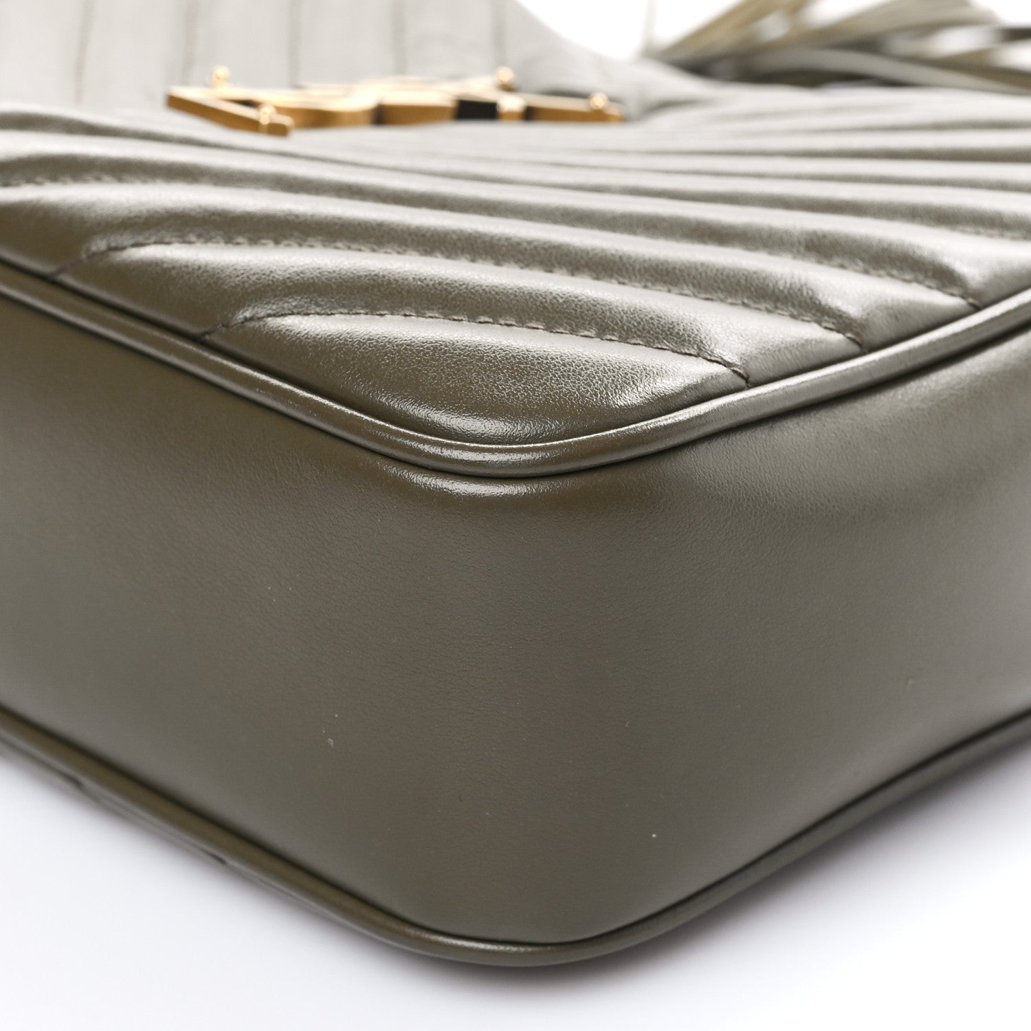 Saint Laurent Calfskin Matelasse Monogram Lou Camera Bag Military Olive 8 of 8