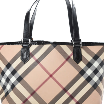 Burberry Nova Check Small Nickie Tote Black 9 of 21