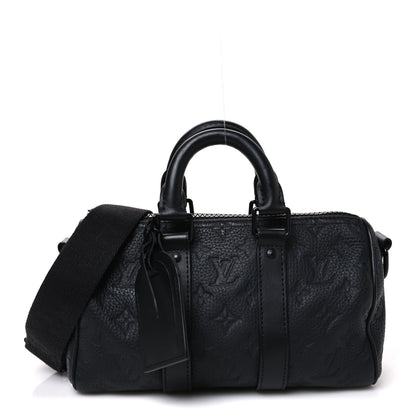 Louis Vuitton Monogram Taurillon Keepall Bandouliere 25 Black 1 of 10