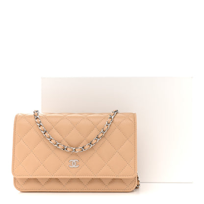 Chanel Caviar Quilted Wallet On Chain WOC Beige 12 of 12