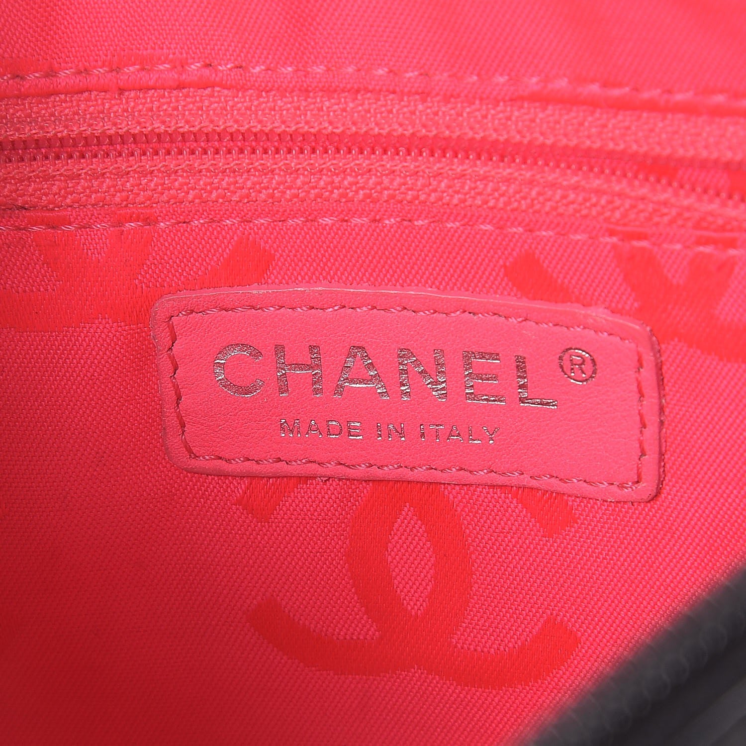 Chanel Calfskin Quilted Cambon Pochette Black White 6 of 11
