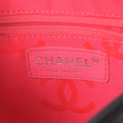 Chanel Calfskin Quilted Cambon Pochette Black White 6 of 11