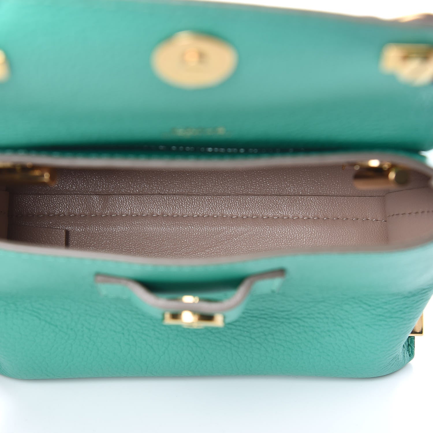 Chloe Calfskin Mini Clare Shoulder Bag Green Turquoise 5 of 14