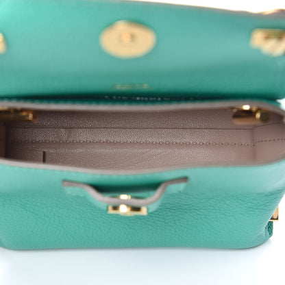 Chloe Calfskin Mini Clare Shoulder Bag Green Turquoise 5 of 14