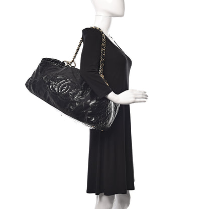 Chanel Vinyl Medium Rock and Chain Bowler Black 2 of 10