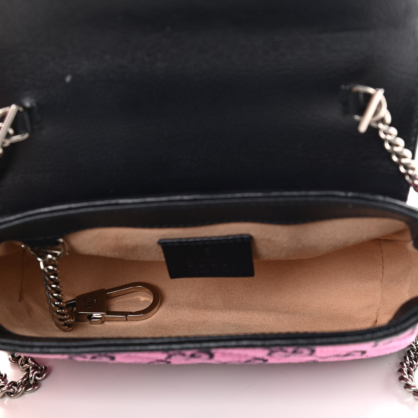 Monogram Multicolor Matelasse Diagonal Super Mini GG Marmont Shoulder Bag Pink Blue