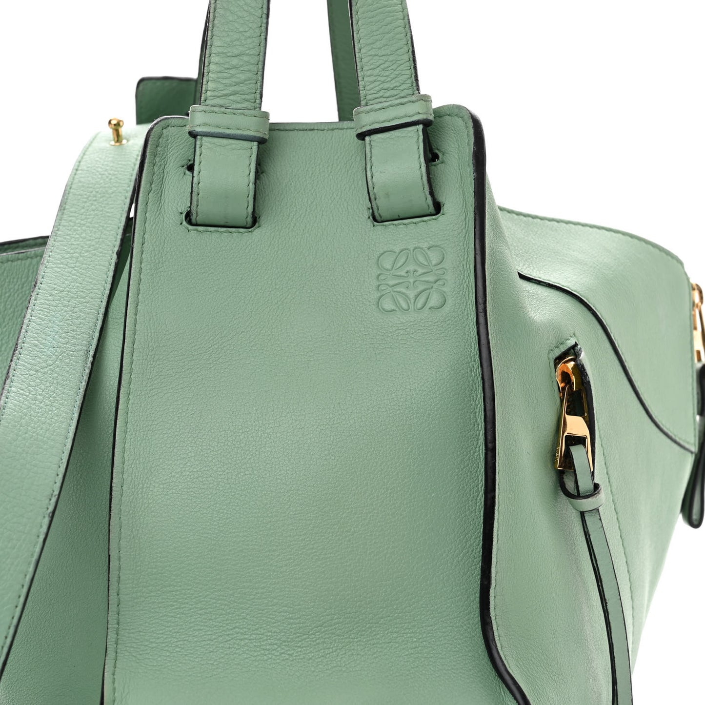 Calfskin Small Hammock Shoulder Bag Light Green