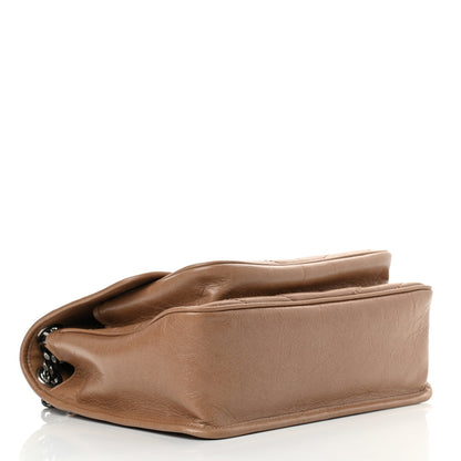 Saint Laurent Crinkled Calfskin Matelasse Monogram Medium Niki Chain Satchel Dark Toffee 4 of 10