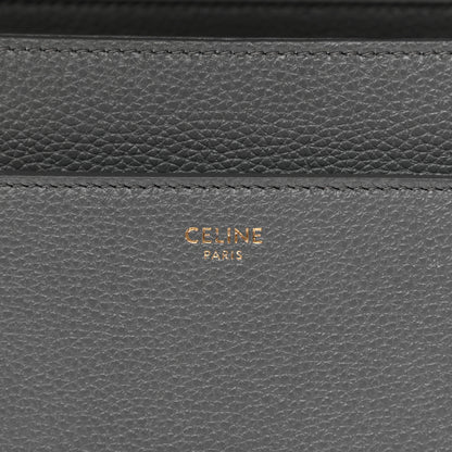 Celine Grained Calfskin Classique 16 Top Handle Bag Medium Grey 6 of 11