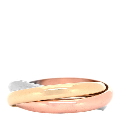 Cartier 18K Pink Yellow White Gold Small Trinity Ring 49 4.75 3 of 5