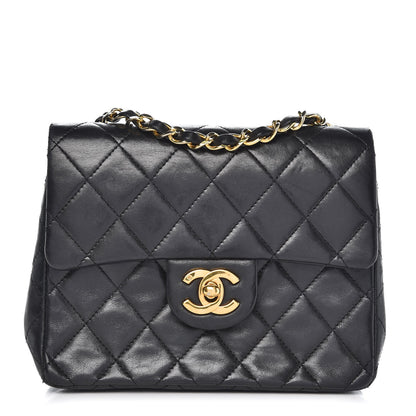 Chanel Lambskin Quilted Mini Square Flap Black 1 of 11
