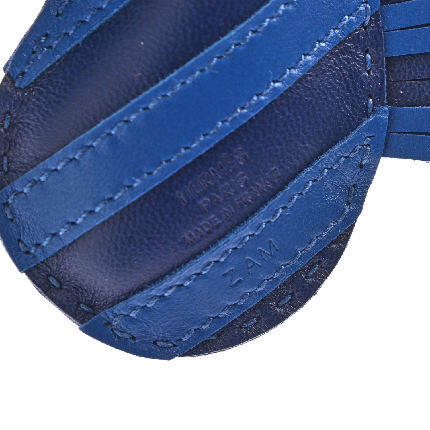 Hermes Milo Lambskin Geegee Savannah Bag Charm Bleu Saphir Bleu France Mauve Sylvestre 3 of 3
