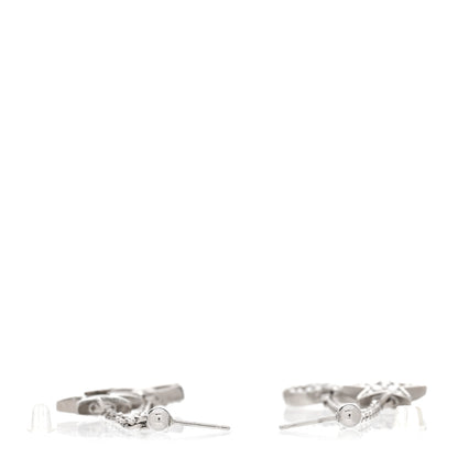 Chanel Glitter Resin CC Star Drop Earrings Silver 3 of 4