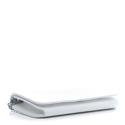 Balenciaga Grained Calfskin Logo Cash Phone Holder Wallet On Chain White Fluo Pink 4 of 9