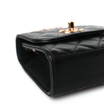 Chanel Lambskin Quilted Mini Trendy CC Chain Wallet Black 8 of 10