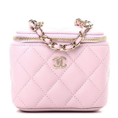 Chanel Caviar Quilted Mini Vanity Case With Chain Light Pink 1 of 10