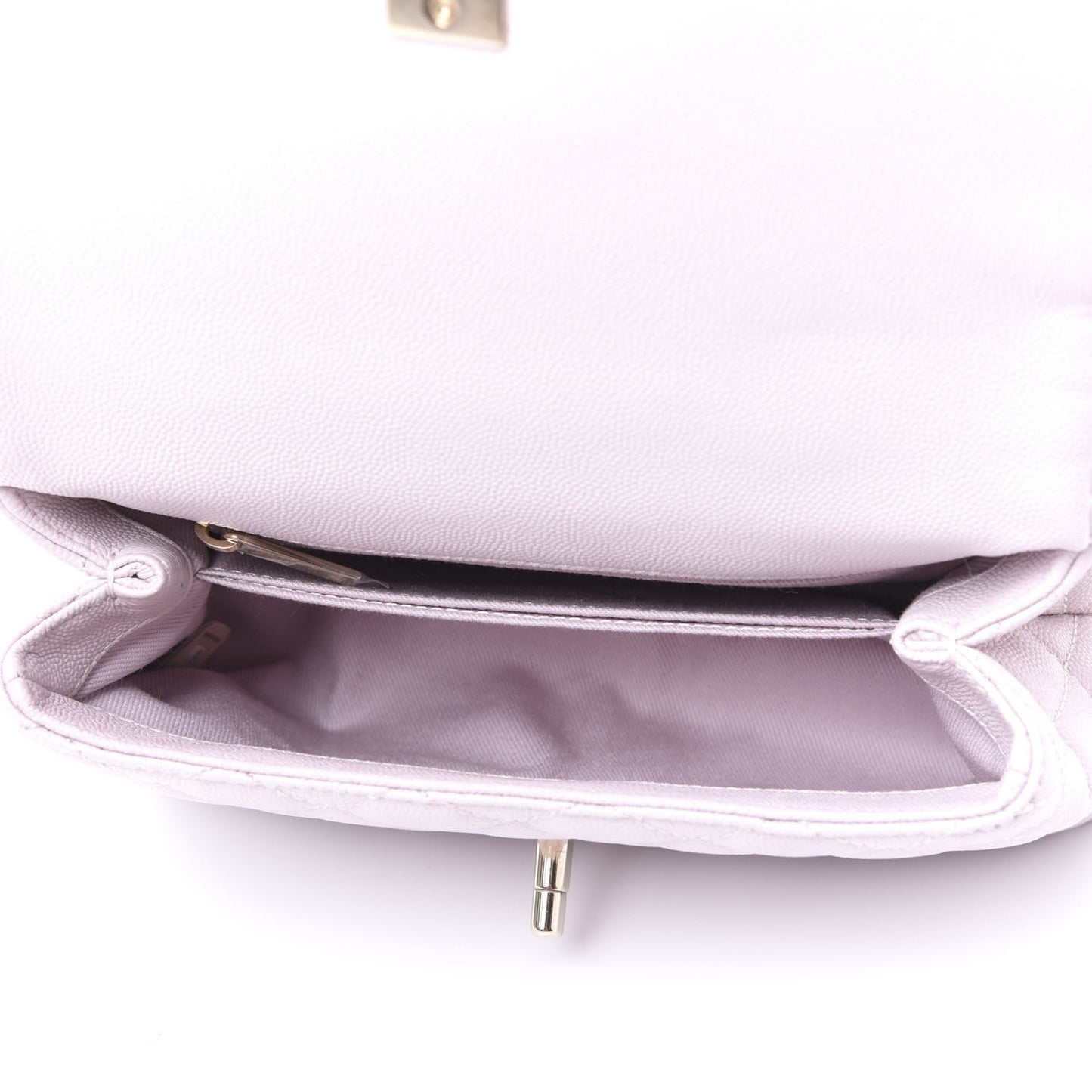 Caviar Quilted Mini Coco Handle Flap Lilas Lilac