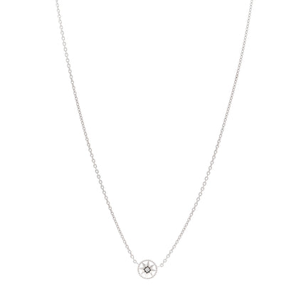 Christian Dior 18K White Gold Diamond Rose Des Vents Necklace 1 of 4