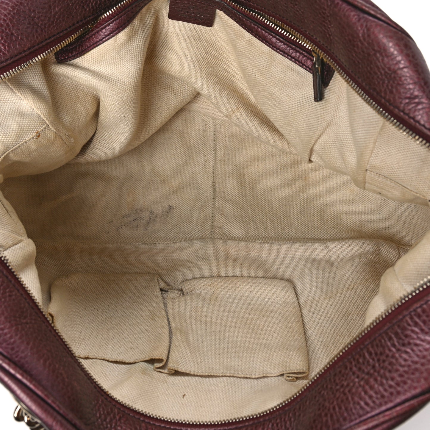 Metallic Cellarius Calfskin Medium Soho Bowler Classic Burgundy