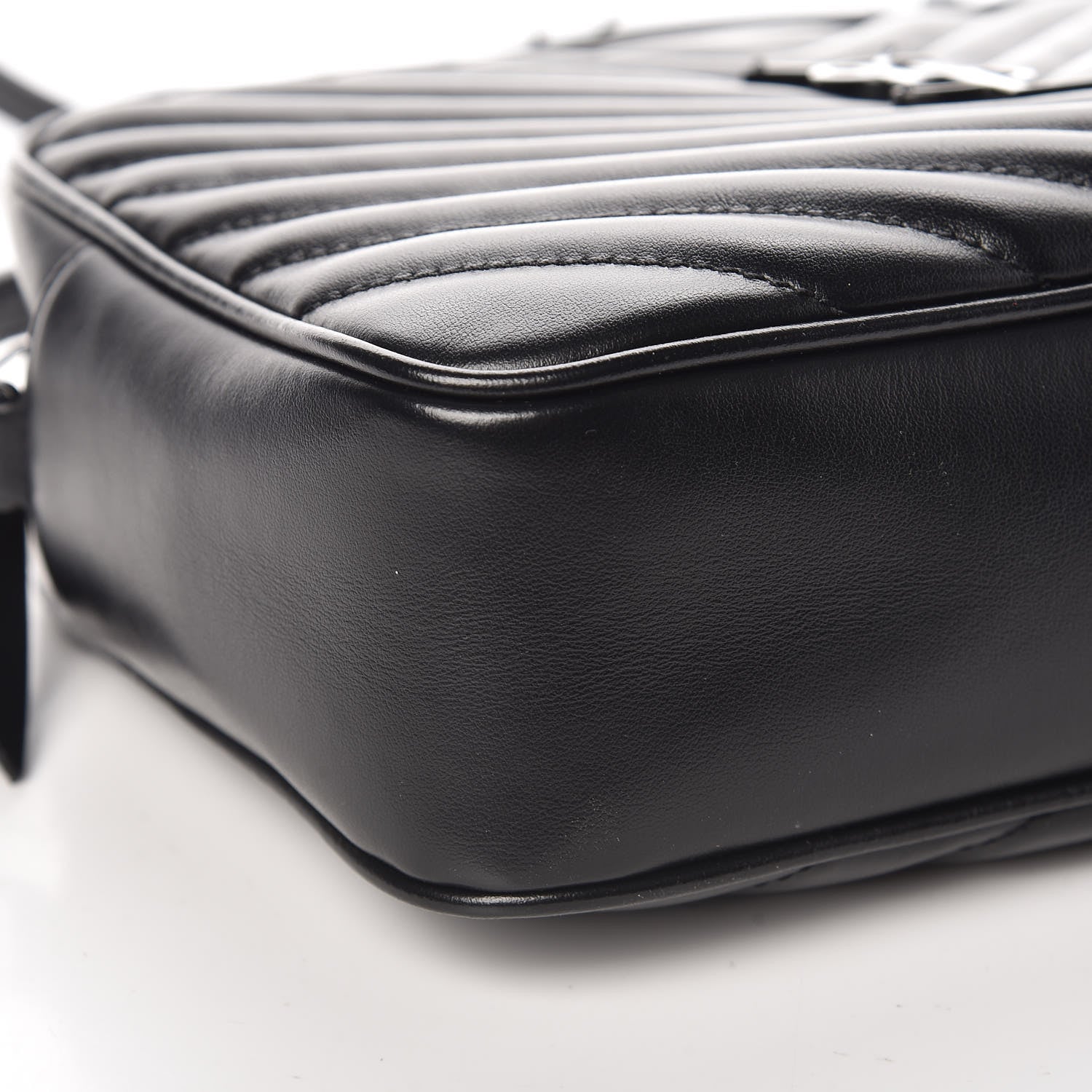 Saint Laurent Calfskin Matelasse Monogram Lou Camera Bag Black 7 of 8