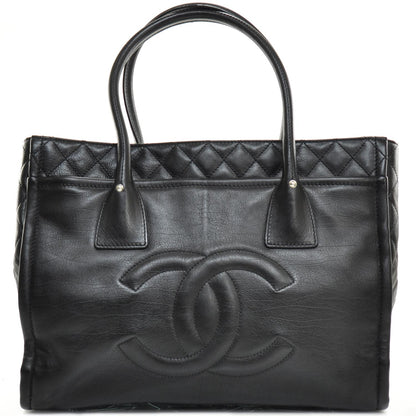 Chanel Leather Quilted Executive Cerf Shopper Tote Black 1 of 5