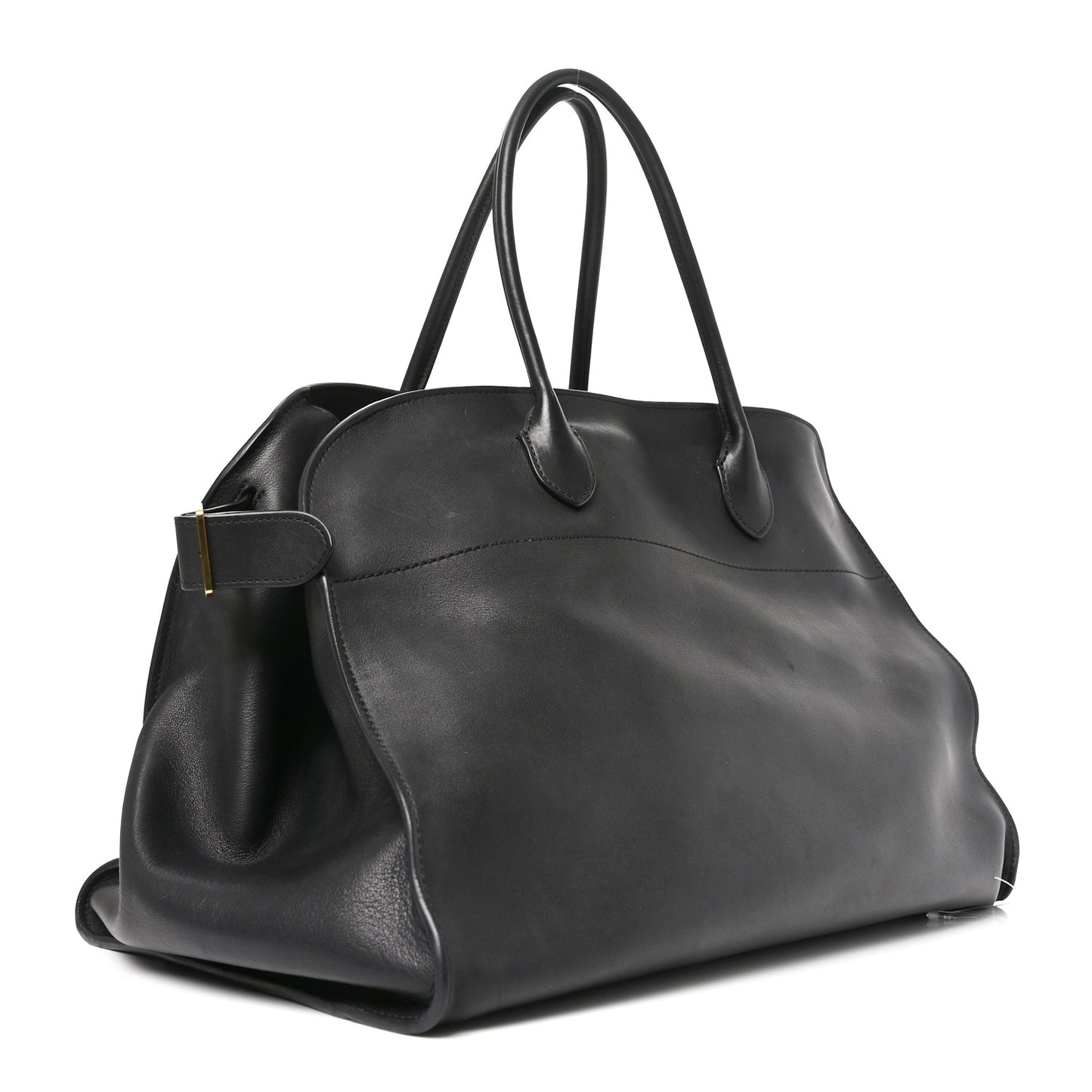 Polished Saddle Calfskin Soft Margaux 17 Black