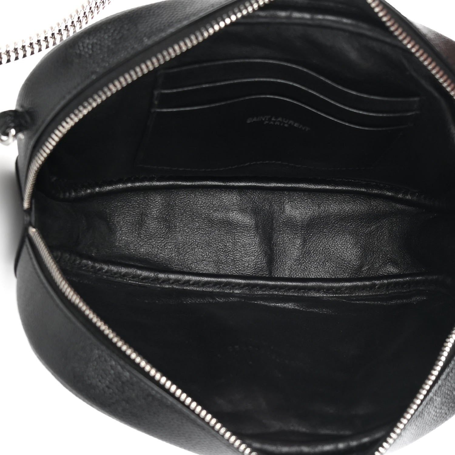 Saint Laurent Grain De Poudre Matelasse Monogram Mini Lou Camera Bag Black 5 of 11