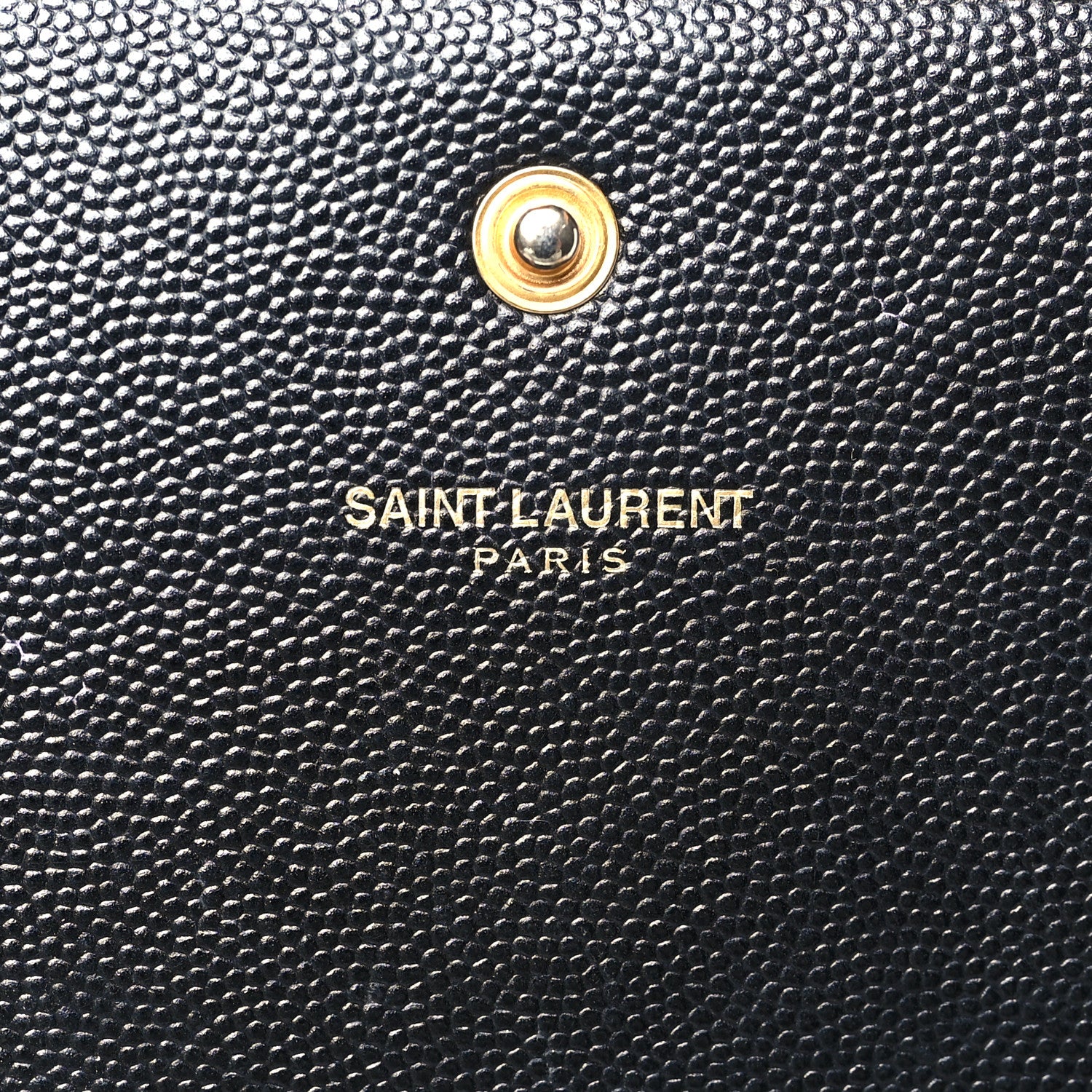 Saint Laurent Grain De Poudre Monogram Chain Wallet Black 6 of 8